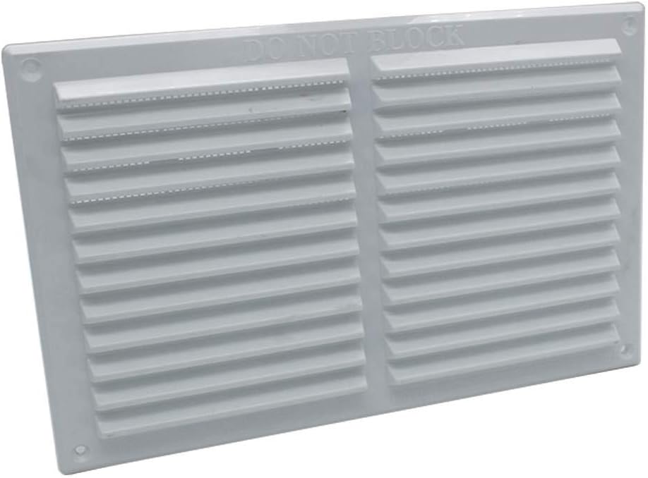 Rytons 9X6 Louvre Ventilation Grille with Flyscreen - White