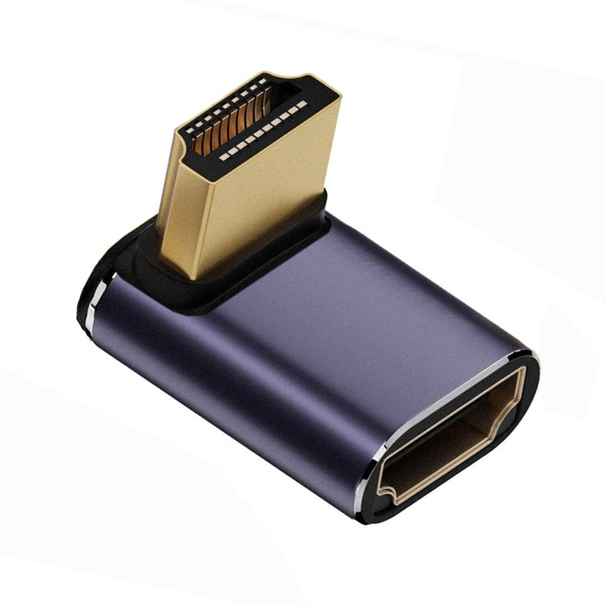 CY 8K Cable HDMI Male to HDMI 2.1 Female Vertical 90 Degree Up Angled Low Profile UHD Extension Adapter Support 8K 60hz HDTV