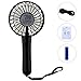 Anpress Handheld Fan, Air Cooling Personal Fan USB/18650 Rechargable Battery Operated Fan with Adjustable Stepless Speeds for Home Office & Indoor Outdoor Activities (Black)