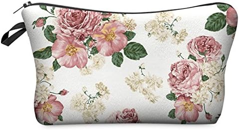 Vesil Travel Makeup Bag Clear Cosmetic Bag Organizer Case - Flowers