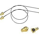 Bingfu to RP-SMA Female Bulkhead Mount WiFi Antenna Cable 30cm 12 inch 2-Pack for Intel AX200NGW 8265AC 8265NGW 7265AC 9560AC