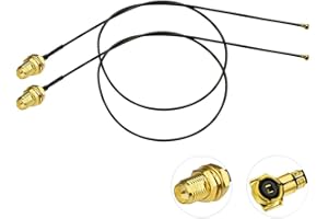 Bingfu to RP-SMA Female Bulkhead Mount WiFi Antenna Cable 30cm 12 inch 2-Pack for Intel AX200NGW 8265AC 8265NGW 7265AC 9560AC