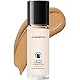 CARSLAN Lasting Cover Foundation, 24H Longlasting Full Coverage Matte Finish Face Makeup, Poreless, Lightweight, Waterproof, Oil Free Liquid Foundation, M02