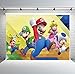 PHMOJEN Super Uncle Bros with Mushrooms Photography Background 7x5ft Cartoon Kids Children Birthday Party Backdrop Baby Shower Decoration Studio Props PPH028