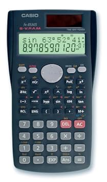 CASIO FX-85MS wissenschaftlicher Taschenrechner / Schulrechner zweizeilig mit 240 Funktionen, Solar/Batterie