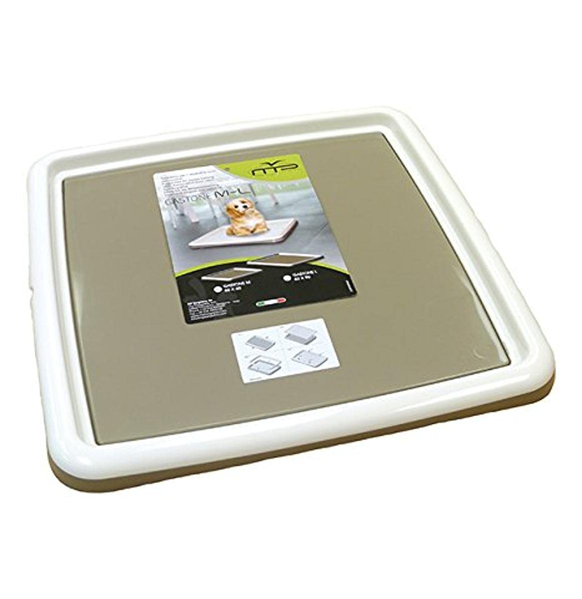 MP Bergamo Gastone Puppy Pad Holder, Medium, Clear (02780), 2 Free Pads Included