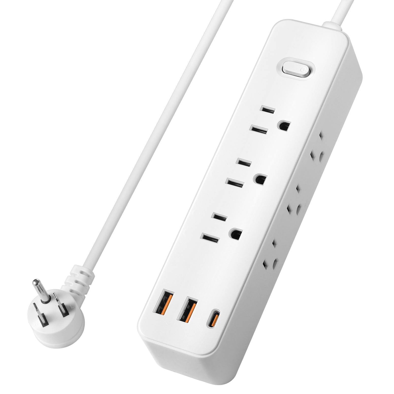Photo 1 of 6FT Power Strip Surge Protector, 12-in-1 Power Bar with Multiple Outlets, 9 Outlet 3 USB Ports, Flat Plug Power Strip Surge Protector, Multi Outlet Wall Plug for Travel, College, Dorm Room Essentials