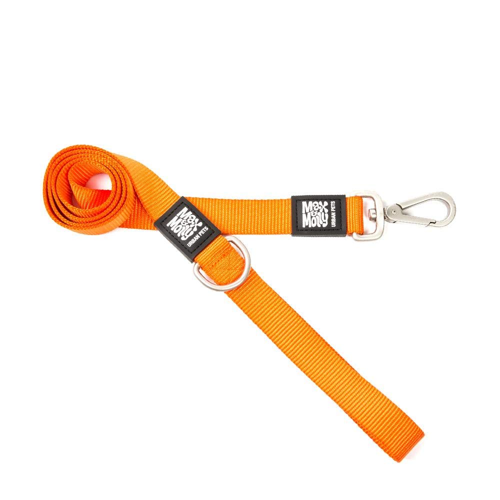 Max & Molly Pure Black And Colorful | Unique Design |Comfortable | Secure | Cushioned Neoprene | Sporty And Elegant | Short Leashes, XS