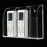 KINGSO Wall Mount Acrylic Remote Control Storage Holder Organizer