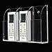 KINGSO Wall Mount Acrylic Remote Control Storage Holder Organizer.