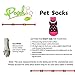 Posch Pet Socks for Small and Medium Breed Dogs. Anti-Slip Knit Socks with Traction Soles for Indoor Wear. Slip On Paw Protectors. Size XS, Pink
