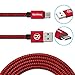 USB Type C Cable RENYANG USB C to USB A 2.0 Nylon Braided (6ft) Fast Sync Charger for Nexus 6p Nexus 5x Lumia 950xl 950 LG G5 OnePlus 2Nokia N1ZUK Z1 Apple Macbook and More (Red Black)