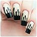 Whats Up Nails - Dripping Nail Stencils Stickers Vinyls for Nail Art Design (1 Sheet, 36 Stencils)