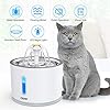 Aerb-Cat-Water-Fountain-Pet-Drinking-Fountain-Cat-Fountain-Ultra-Quiet-with-Night-light-and-3-Carbon-Filters-24L Aerb Cat Water Fountain, Pet Drinking Fountain: Cat Fountain Ultra-Quiet with Night light and 3 Carbon Filters, 2.4L