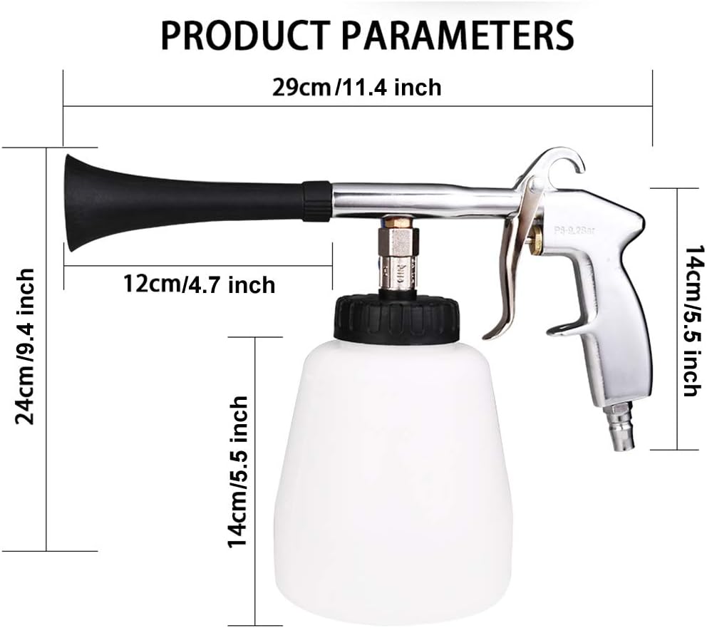 CPROSP High Pressure Car Cleaning Gun Universal Interior Washing Kit Spray Tool Kit for Automotive with Car Wash Cloth 1L Bottle and 2 Spray Nozzle: Automotive