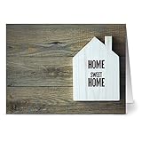 All Occasion Greeting Cards - 36 Pack - Rustic Home Sweet Home - 6 Unique Designs - KRAFT ENVELOPES INCLUDED - Blank Greeting Card - Glossy Cover Blank Inside - By Note Card Caf&eacute;