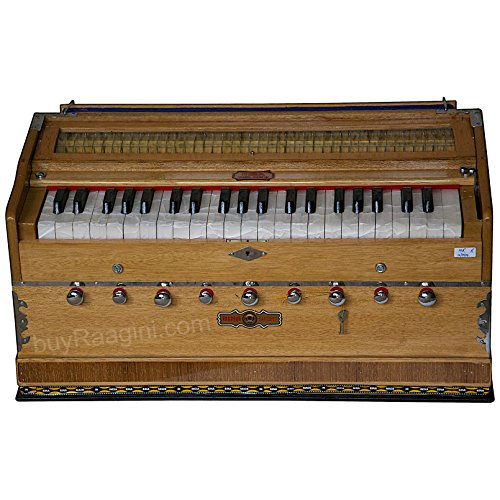 BINA Sangeet, Harmonium In USA, Natural Color, 9 Stops, 3 1/2 Octaves