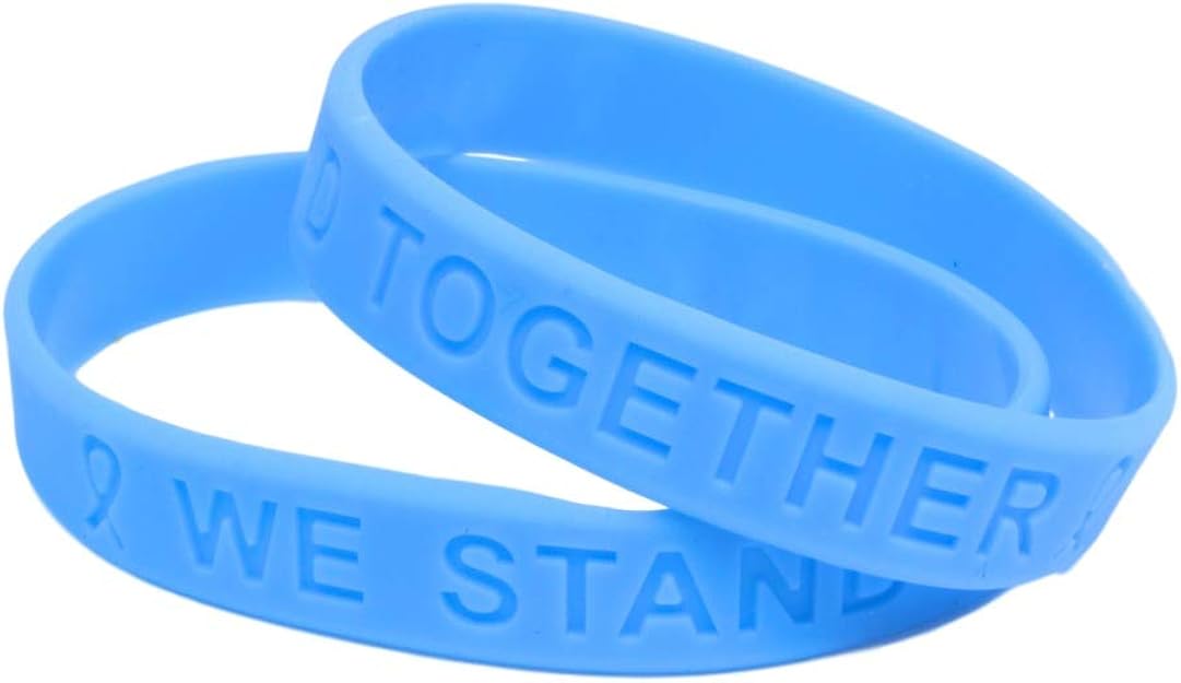 Prostate Cancer Awareness Silicone Bracelet 50 Pack Jewelry