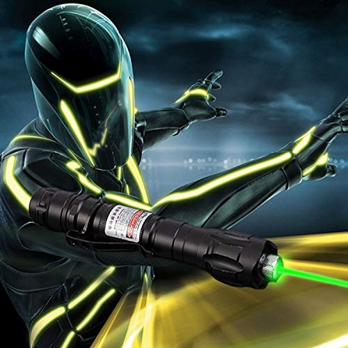 High Power Green Light Pointer, Loyalfire Tactical Pen Visible Beam with Adjustable Focus for Hunting Hiking Outdoor Projector Travel Flashlight LED Interactive Baton - Thumbnail 2