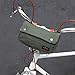 TOURBON Vintage Canvas Bike Panniers Bicycle Handlebar Bag (Green)