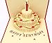 IShareCards® Handmade 3D Pop Up Birthday Cards Creative Greeting Cards Papercraft (90° Happy Birthday Cake)