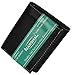 100% Leather Tri-fold Mens Wallet Black #961107