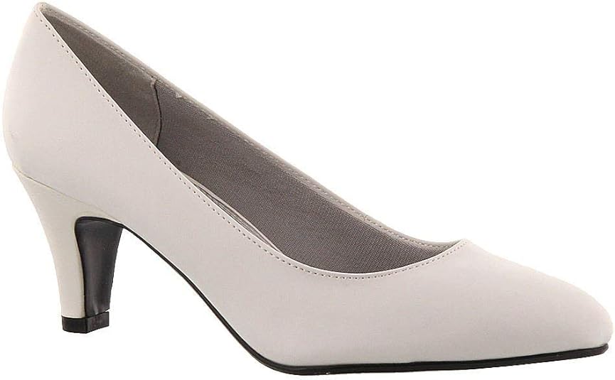 Life Stride Sable Womens White X Wide Pumps Heels Shoes Size Amazon.co