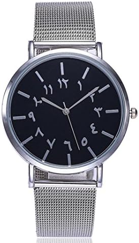 Redvive Casual Quartz Stainless Steel Band Newv Strap Watch Arabic Numbers Watch