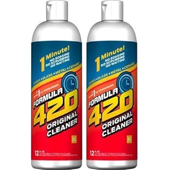 Original Cleaner by Formula 420 | Glass Cleaner | Cleaner Pack | Safe on Glass, Metal, Ceramic, and Pyrex | Cleaner - Assorted Sizes (12 oz - 2 Pack)