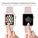 Apple Watch Tempered Glass 42mm Series 3 Anti Bubble Watch Screen Protector Scratch Free Metal Frame Full Coverage Apple Watch Accessories - Rose Gold