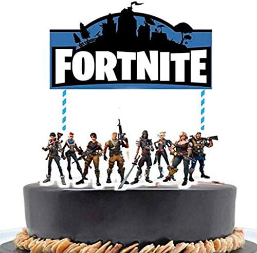 Oyillim 2 PCS Birthday Cake Topper (7 inches) For Video Game Party Favors Supplies Birthday Cake Decoration Party Supply