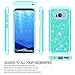LeYi Compatible with Samsung Galaxy S8 Case with 3D PET HD Screen Protector [2 Pack] for Girls Women, Glitter Bling [PC Silicone] Dual Layer Hybrid Heavy Duty Phone Case for Samsung Galaxy S8 TP Mint