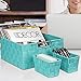 Sorbus Set of 9 Storage Baskets for Organizing, Mesh Hand-Woven Design, Linen Closet Organizers and Storage, Organizer Storage Baskets for Shelves, Variety Pack Organizers and Storage (Aqua)