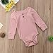 Emmababy Newbown Baby Boys Girls Knitted Sweather Rompers Sleepwear Long Sleeves Pajamas Fall Winter Bodysuit Pink