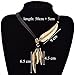Miraculous Garden Womens 2pcs Vintage Multi-Layer Black Braided Genuine Leather Cord Rope Antique Silver/Gold Feather Leaf Chain Charm Pendant Tassel Necklace Sweater Chain Necklace (Silver+Gold)