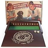 aGreatLife Wooden Shut The Box - Classic Multiplayer Dice Game for Adults and Kids Alike - Great for Learning Number Operations