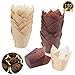 SUBANG 150 Pieces Tulip Cupcake Liner Baking Cups Muffin Tins Treat Cups for Weddings, Birthdays, Baby Showers,Brown and Natural