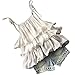 Fabal 2017 Girls Summer Clothes Kids Girls Chiffon Pearl Vest Shirt +Short Pants Outfits Clothes Set (3-4T, White)