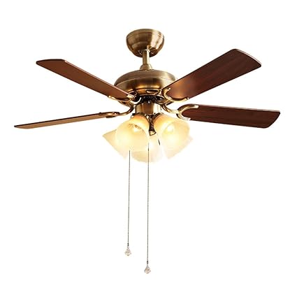 Amazon Com Ceiling Fans Fan Light Copper Chandelier E27