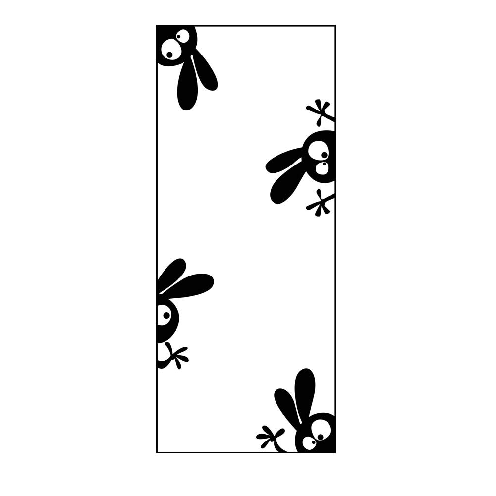 Peeping Peeking Funny Rabbits Wall Sticker for Doors Windows Closet Corner