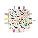 G-Tree Baby Comfort Blanket with Tag, Multi-Coloured Dinosaurs Tag, FOMUNI Taggy Blanket - Red Textured Underside