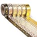 Gold Washi Tape Set 6 Rolls - Decorative Craft Tapes Kit of Cute Patterns for Scrapbooking, DIY Easter Projects