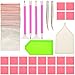 Sumind DIY Diamond Painting Tools Kits Diamond Sticky Pens Plates Clays Tweezers and Bags, 48 Pieces in Total