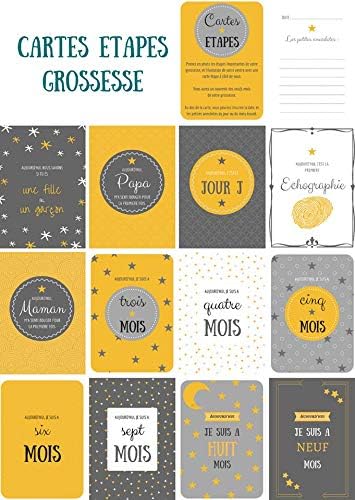Lot 36 Cartes Etapes Grossesse Et Bebe Premiere Annee Et Premieres Fois Amazon Fr Bebes Puericulture