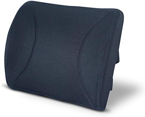 Memory Foam Lumbar Support Cushion - Perfect for Office Chairs, Driving, Long Flights, and Better Posture (Black)