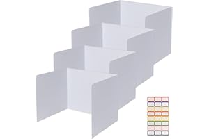 Ayuanb Waterproof Students Partitions Plastic Dividers Classroom Supplies - 4 Pack Easy Clean Privacy White Desk Dividers,Privacy Shields Folder for Students,17 x 14 x 13.5 Inch