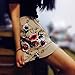 RUIGO Women's Casual High-waisted Boho Ruffles Floral Print Skirt Shorts Skort (L, Khaki)