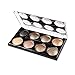 KeyZone 8 Colors Eyeshadow Palette Set Mirror On the Back Makeup Brush in 8#