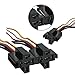 DakRide 10 Pack Automotive Relay Switch Harness Set 5-Pin 30A Style Relay Harness Spdt 12V SPDT Contactor 14 AWG Hot Wires with Interlocking Relay Socket for Car Truck Motor Heavy Duty
