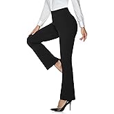 JEKAOYI Womens Dress Work Pants with Pockets High Waist Bootcut Casual Business Slacks Tummy Control Yoga Pants